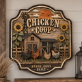 Chicken Coop Fresh Eggs Daily 3 Layer Wooden Sign, Farmhouse Wall Art, Layered Wood Decor, Not 3D Printed, Rustic Farm Sign, Country Kitchen Decor, Chicken Lover Gift