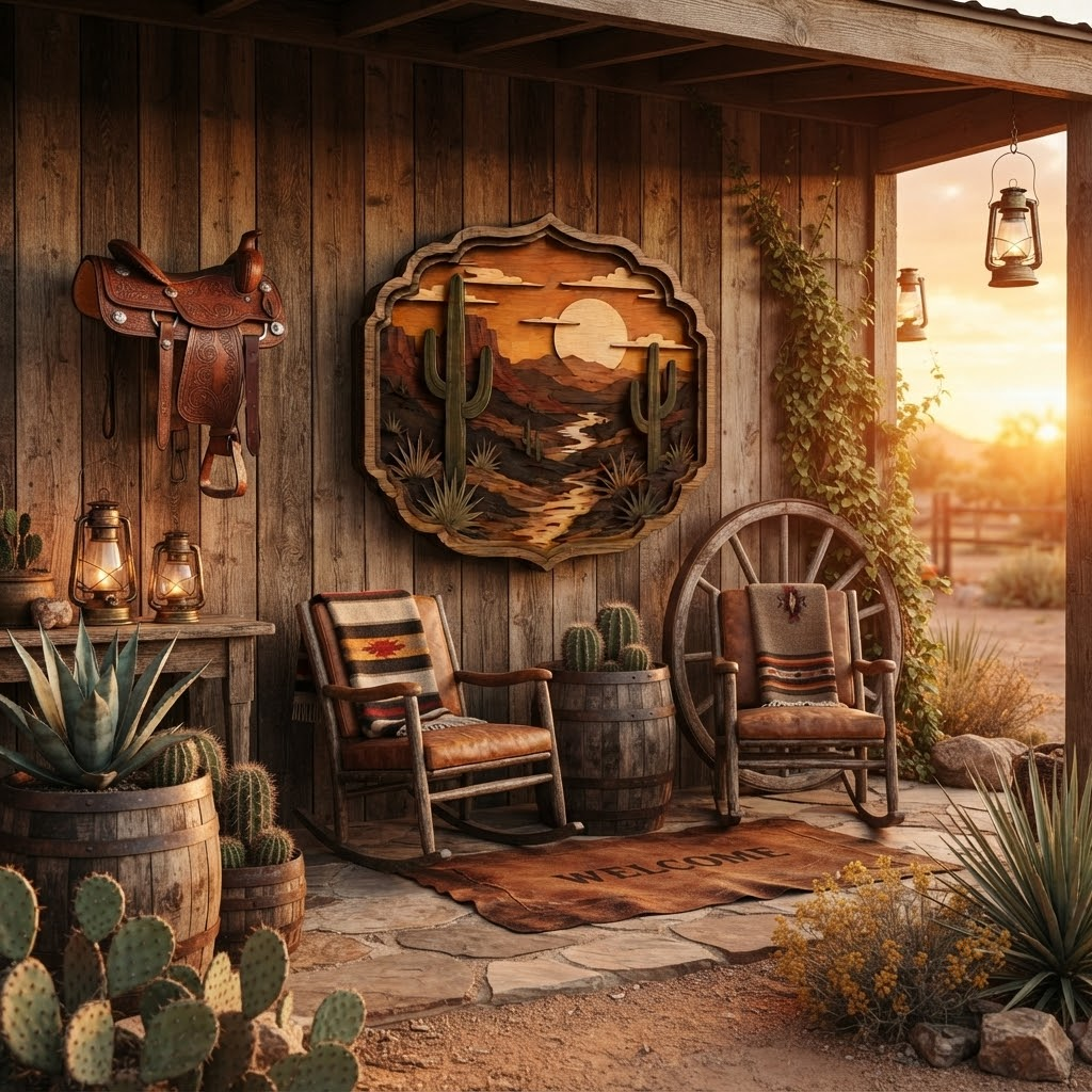 Desert Sunset Saguaro Cactus 3 Layer Wooden Sign, Southwestern Wall Art, Layered Wood Decor, Not 3D Printed, Rustic Western Home Sign, Canyon Landscape Decor, Desert Gift