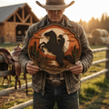 Rearing Horse Sunset 3 Layer Wooden Sign, Wild West Wall Art, Layered Wood Decor, Not 3D Printed, Cowboy Ranch Sign, Rustic Western Decor, Horse Lover Gift