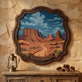 Western Canyon Monument Valley 3 Layer Wooden Sign, Desert Landscape Wall Art, Layered Wood Decor, Not 3D Printed, Rustic Southwestern Sign, National Park Decor, Gift